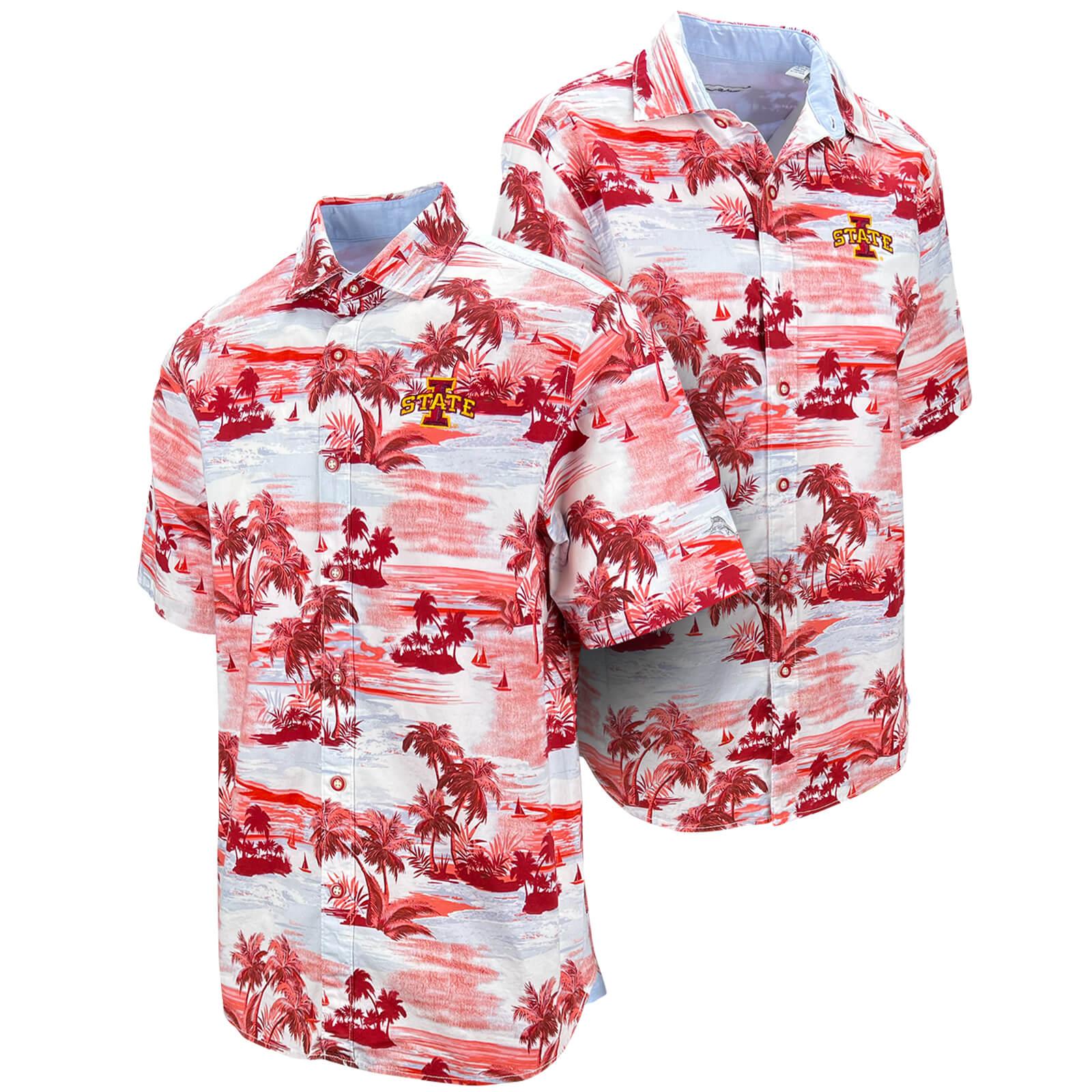 Tommy Bahama I-State Cardinal Tropical Horizons Collared Shirt